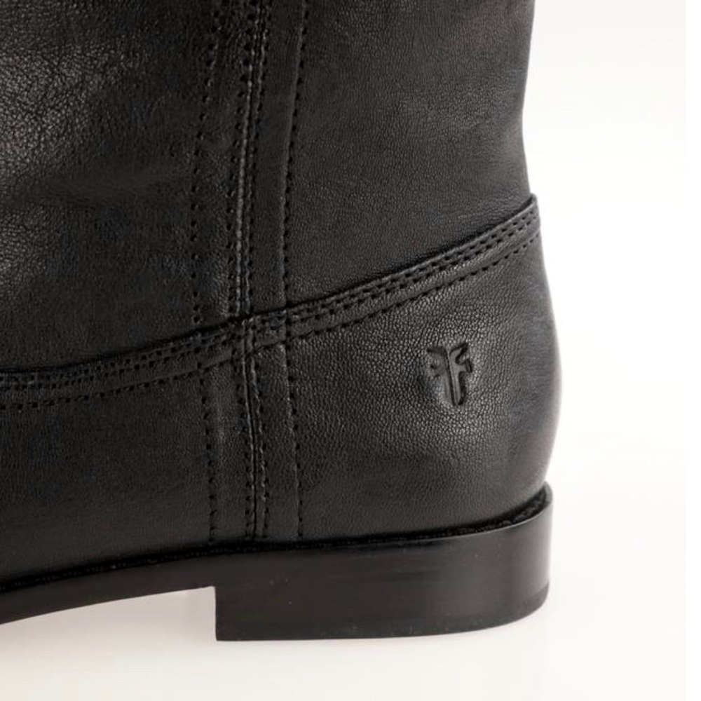 Frye Anna Leather Shortie Black Cute Casual Boot - Picture 15 of 16
